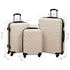  Set de valize cu carcasă rigidă, 3 piese, auriu, ABS