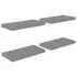  Rafturi de perete, 4 buc., gri extralucios, 50x23x3,8 cm, MDF