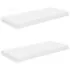  Rafturi de perete, 2 buc., alb extralucios, 60x23,5x3,8 cm, MDF