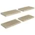  Rafturi de perete suspendate, 4 buc., stejar, 50x23x3,8 cm, MDF