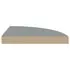  Raft colțar de perete, gri, 35 x 35 x 3,8 cm, MDF