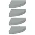  Rafturi colțar de perete, 4 buc., gri, 25 x 25 x 3,8 cm, MDF