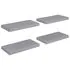  Rafturi de perete suspendate, 4 buc., gri, 50x23x3,8 cm, MDF