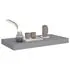  Raft de perete suspendat, gri, 50x23x3,8 cm, MDF