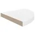  Rafturi de perete, 2 buc., alb extralucios, 35x35x3,8 cm, MDF