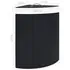  Coș de rufe din bambus de colț, negru, 60 L