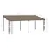  Pavilion montat pe perete, gri taupe, 6 x 3 m, material textil