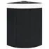 Coș de rufe din bambus de colț, negru, 60 L