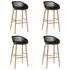  Set mobilier de bar, 5 piese, alb și negru