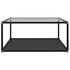  Măsuță de cafea transparent/negru 80x80x35 cm sticlă securizată
