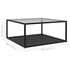  Măsuță de cafea transparent/negru 80x80x35 cm sticlă securizată