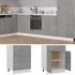  Dulap inferior cu sertar, gri beton 60x46x81,5 cm lemn compozit