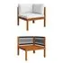  Set mobilier grădină cu perne, 6 piese, crem lemn masiv acacia