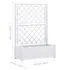  Jardinieră de grădină cu spalier, alb, 100 x 43 x 142, PP