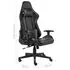  Scaun de gaming pivotant, gri, PVC
