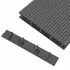  Capace de capăt pardoseală terasă, 10 buc., negru, plastic