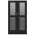  Dulap cu vitrină, negru, 82,5x30,5x150 cm, lemn prelucrat