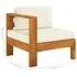  Set mobilier grădină perne alb/crem, 8 piese, lemn masiv acacia