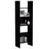  Bibliotecă, negru, 60x35x180 cm, lemn prelucrat