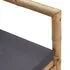 Bancă de grădină cu perne, 115 cm, bambus