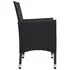  Set mobilier grădină, 9 piese, negru, poliratan, lemn acacia