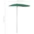  Umbrelă de grădină cu stâlp, verde, 180x90 cm, semirotundă