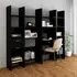  Bibliotecă, negru, 60x35x180 cm, lemn prelucrat