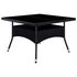  Set mobilier grădină, 9 piese, negru, poliratan și lemn acacia