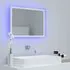  Oglindă de baie cu LED, alb, 60x8,5x37 cm, acril