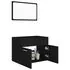  Set mobilier de baie, 2 piese, negru, PAL