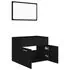  Set mobilier de baie, 2 piese, negru, PAL