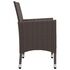  Set mobilier de grădină, 5 piese, maro