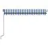  Copertină retractabilă manual cu LED, albastru&alb, 400x300 cm