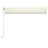  Copertină retractabilă manual cu LED, crem, 350x250 cm