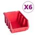  Set cutii depozitare 39 piese cu panouri de perete, roșu&negru