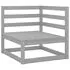  Set mobilier de grădină, 9 piese, gri, lemn masiv de pin
