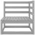  Set mobilier de grădină, 5 piese, gri, lemn masiv de pin