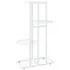  Suport pentru flori cu 4 nivele, alb, 43x22x76 cm, metal