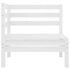  Set mobilier de grădină, 6 piese, alb, lemn masiv de pin