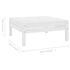  Set mobilier de grădină, 5 piese, alb, lemn masiv de pin