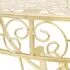  Masă laterală stil vintage semirotundă metal 72x36x74 cm auriu