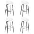  Set mobilier de bar, 5 piese, negru și alb