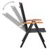  Set mobilier de exterior, 5 piese, negru, aluminiu