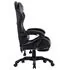  Scaun de racing, suport picioare, gri/negru, piele ecologică