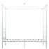  Cadru de pat cu baldachin, alb, 90 x 200 cm, metal