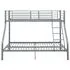  Cadru de pat supraetajat, gri, 140 x 200/90 x 200 cm, metal