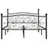  Cadru de pat cu bază din șipci, negru, 120 x 200 cm, metal