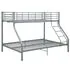  Cadru de pat supraetajat, gri, 140 x 200/90 x 200 cm, metal