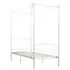  Cadru de pat cu baldachin, alb, 90 x 200 cm, metal