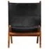 Scaun relaxant pliant, negru, piele naturală